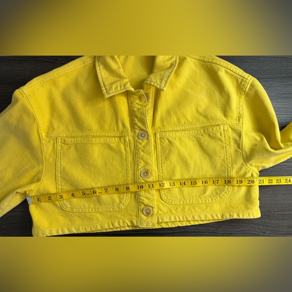 Zara Yellow Jean Jacket - Picture 9 of 10